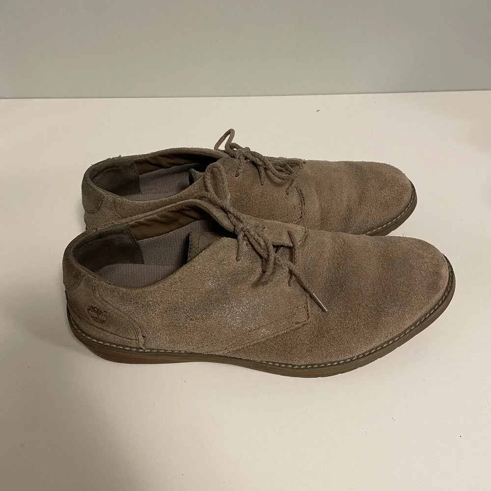 Timberland Front Country 5252A Mens Size 8 Taupe Travel Suede Low Oxford Shoes‎